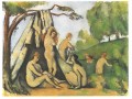 Bathers in front of a tend Paul Cezanne
